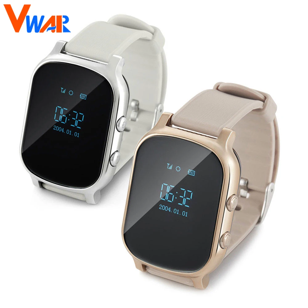 

Vwar T58 Kids Elderly Adult GPS Tracker Smart Watch SOS Safety Call Tracker Anti-Lost Monitor for iOS Android