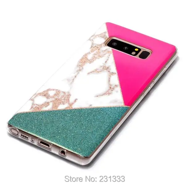 C ku для Samsung Galaxy S8 Plus S9 NOTE 8 9 NOTE9 J4 J6 A8 2018 блестящий Мраморный гранит Мягкий ТПУ чехол