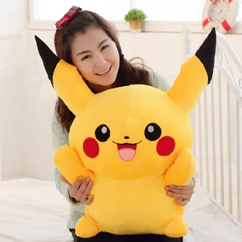 

Hot Toys 60CM Huge Size Pikachu Soft Plush Toys Kawaii Pillow Cute Anime Plush Toys Cartoon Doll Christmas Gifts For Children