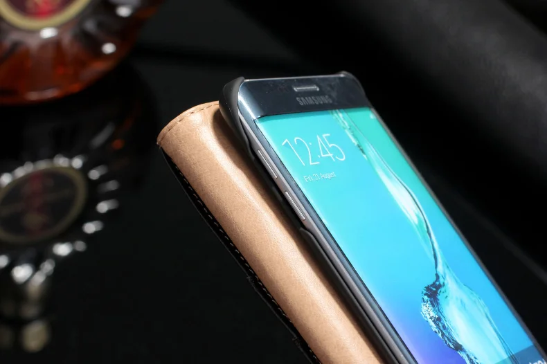 Як кожи натуральная Природа кожаный флип-чехол для samsung Galaxy S7 край