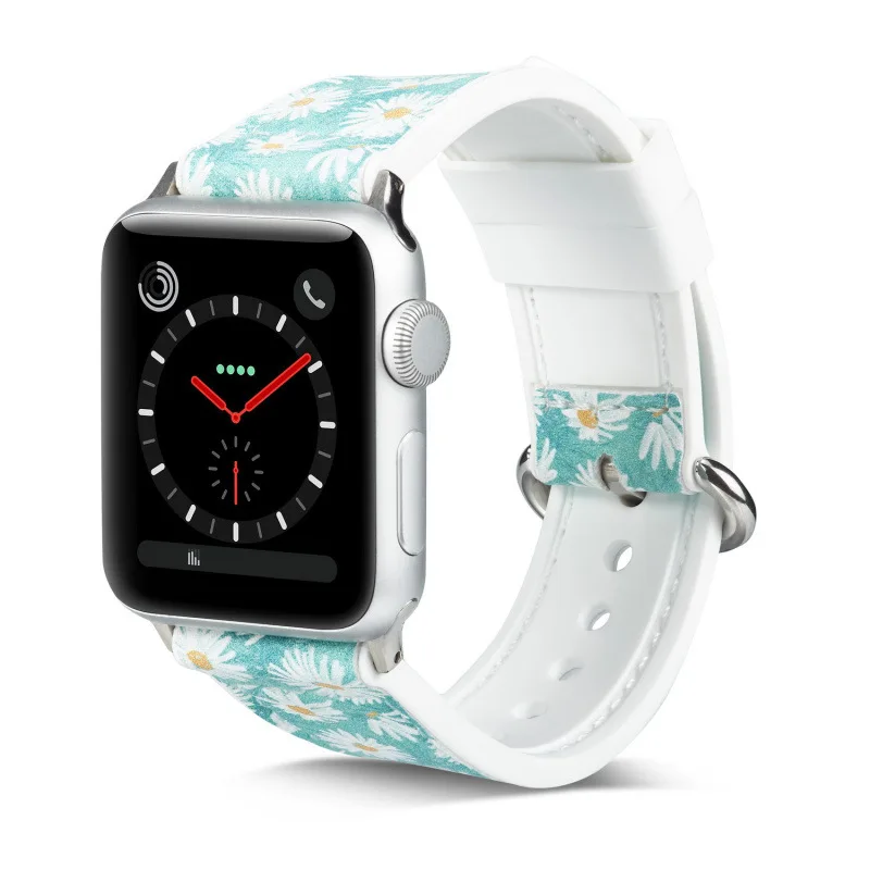 18 цветов ремешок для Apple Watch кожаный ремешок 44 мм 38 мм силиконовый браслет для Apple Watch полосы 42 мм кожаные ремни для iWatch 432