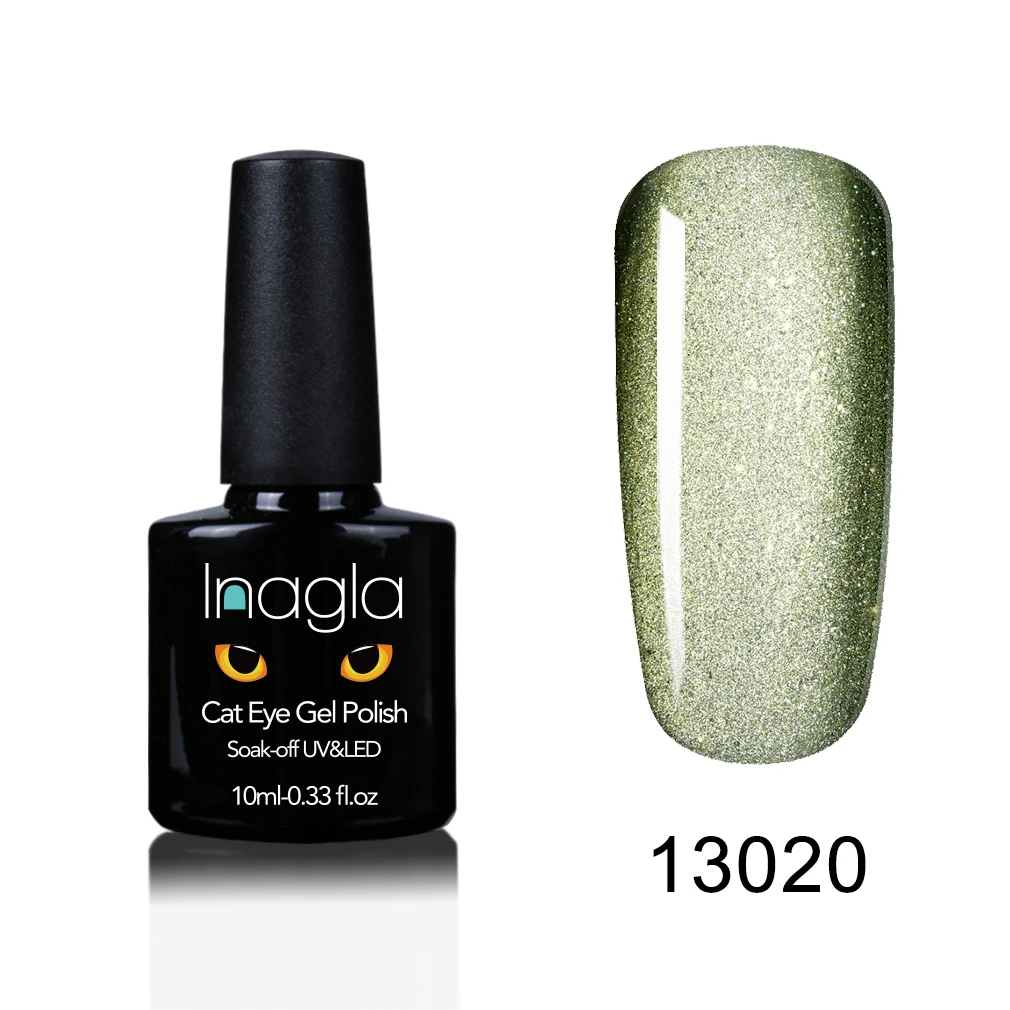 Inagla 5D гель для ногтей кошачий глаз Гель-лак замачиваемый лак для ногтей для УФ-и светодиодной лампы лак верхнее Базовое покрытие 10 мл замачиваемый гель для ногтей - Цвет: 13020