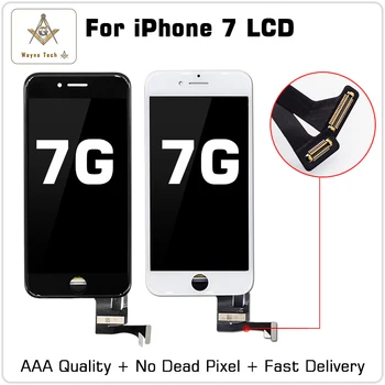 

20Pcs/Lot AAA LCD For iPhone 7 7G Display With Touch Digitizer Assembly Screen Cold Glue Frame Free Shipping DHL