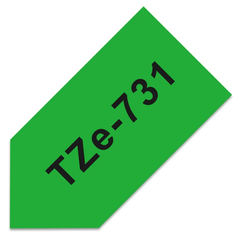 black on green TZe-231 ленты для этикеток для Brother P-touch 12 мм лента 1 шт. TZe 231 черная на белом tze Лента совместима с Brother PTH100 PTD210 - Цвет: black on green