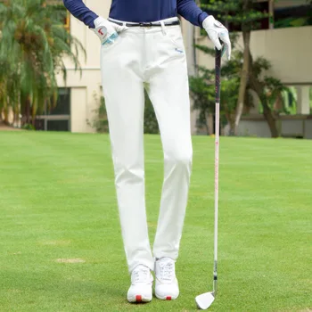 

Women Winter Warm Golf Pants High Elasticity Fleece Trousers Slim Full Length Training Trouser Pencil Golf/Tennis Pant D0676