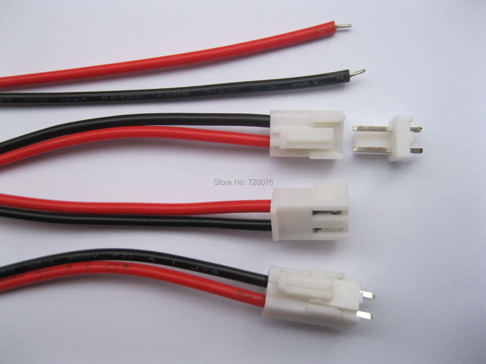 

30 pcs VH3.96 3.96mm 2 Pin Female & Male Pin Connector 22AWG 300mm Leads Cable