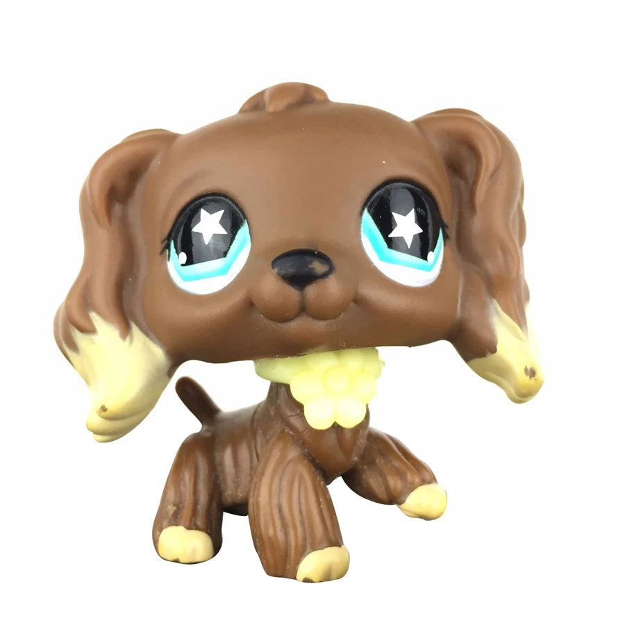 

#960 Little Pet RARE Chocolate Brown Cocker Spaniel Dog Star Eyes
