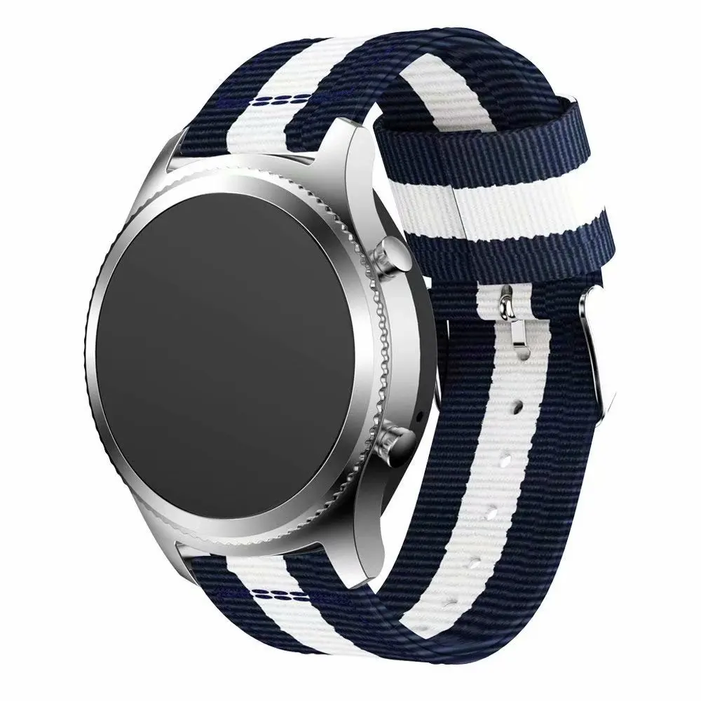 

22mm Nylon Sport Loop for Samsung Galaxy Gear S3 Galaxy Watch 46mm Stripe Watchband for Huami Amazfit Huawei Watch 2 gt