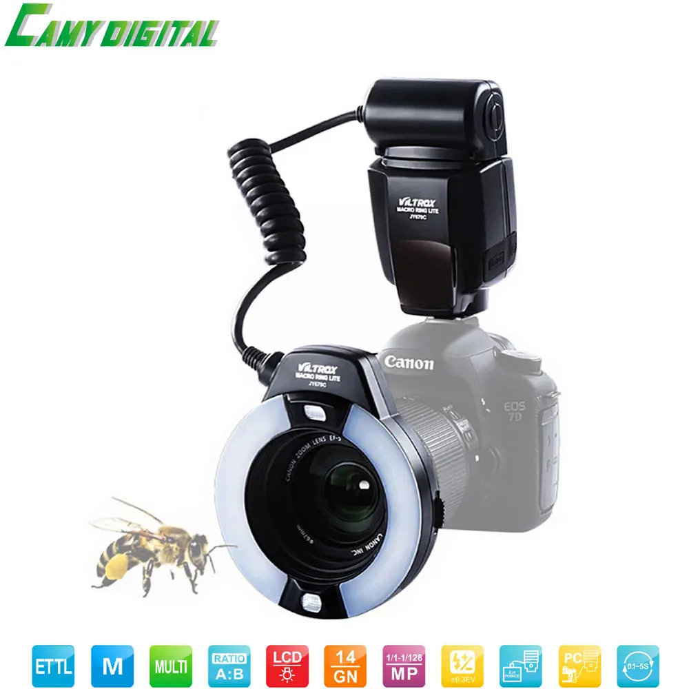 VILTROX JY-670C Macro Ring Light flash with E-TTL For Canon (2)
