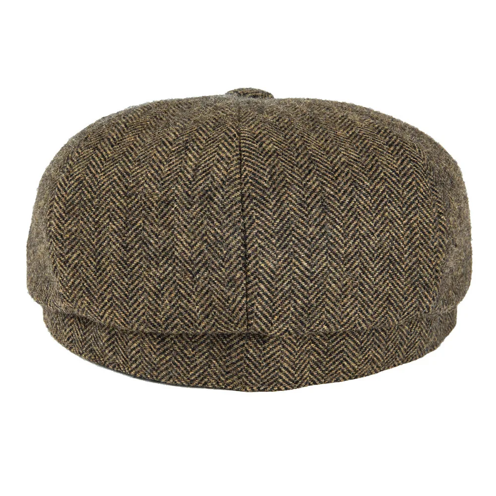 BOTVELA Wool Tweed Newsboy Cap 