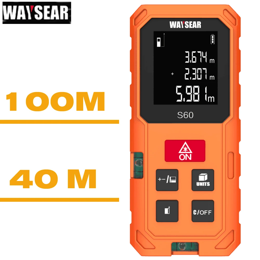 Купить лазерный дальномер 40 м 100 м лазерная рулетка лазерный ...