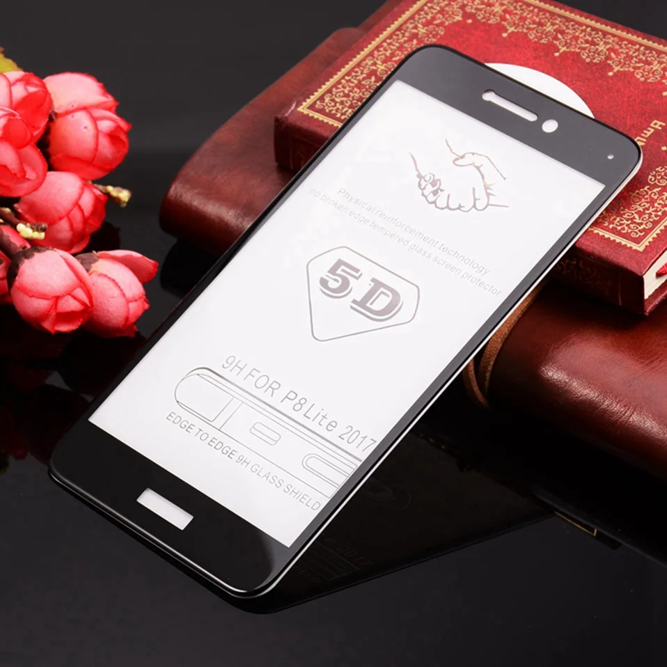 5D Curved Glasses for Huawei P8 Lite 2017 Glass Full Cover Screen Protector Film for Huawei P8 Lite Honor 8 Lite Tempered Glass (14)