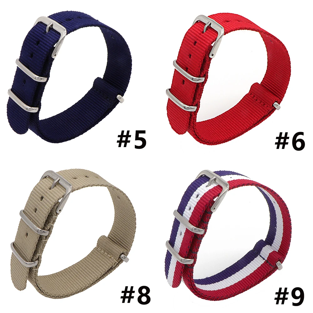 James Bond 007 Army Sport Fabric Nato Nylon Bracelet 18 20 22mm Black