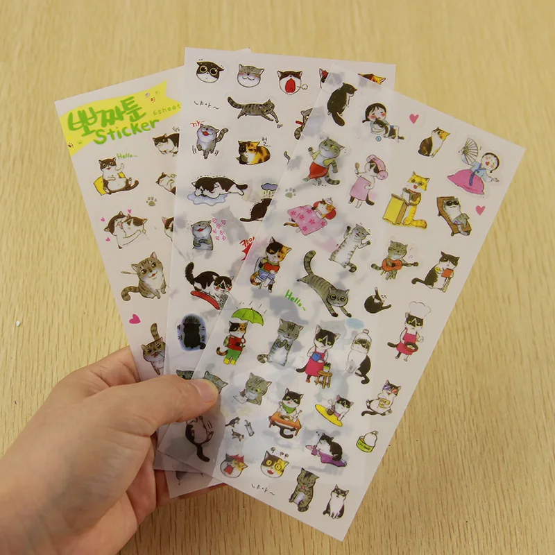 6 шт. декоративный прозрачный дневник из ПВХ|stickers cute|stickers stickersstickers transparent |