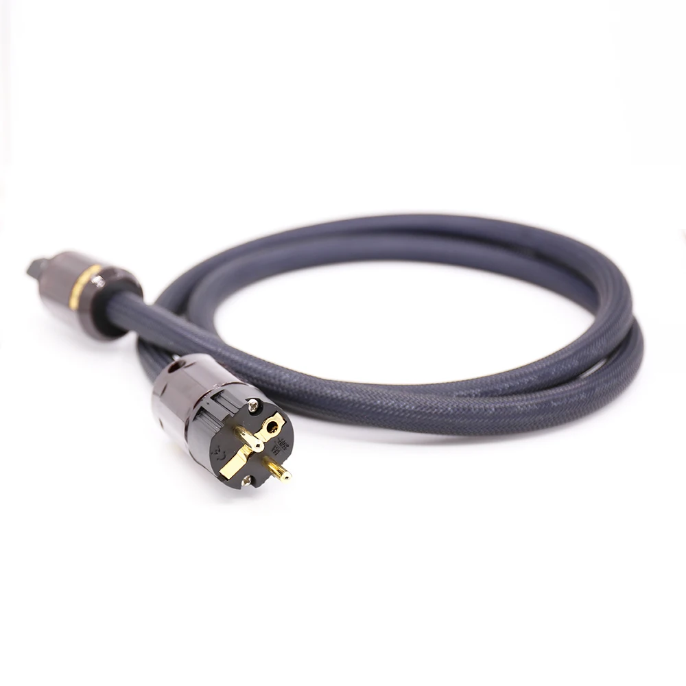 HiFi OFC медный посеребренный аудио кабель питания с P 079E ЕС Версия Позолоченный