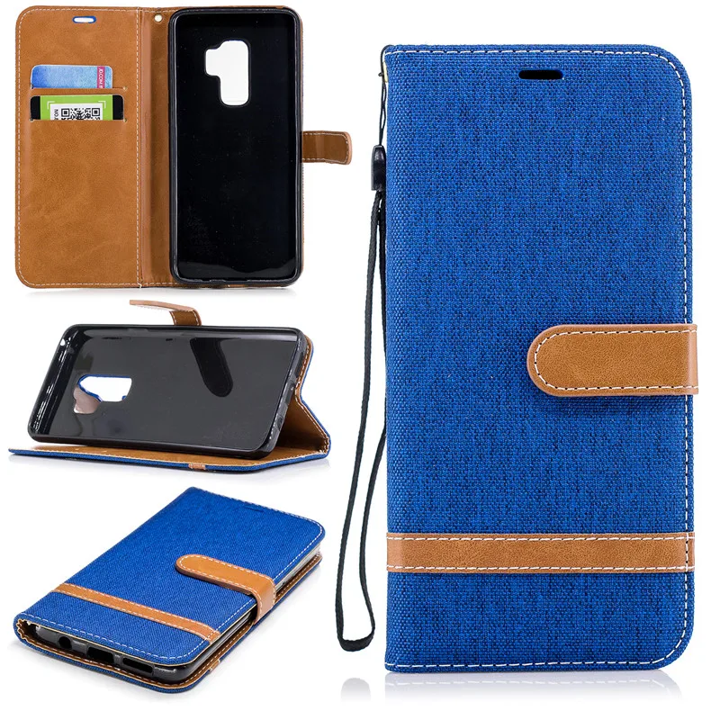Magnetic Flip Protect Cover For Samsung Galaxy S10 S10Lite S8 S9 A6 A7 A8 2018 A750 A3 A5 Note8 9 Case Denim PU Leather Cover (15)