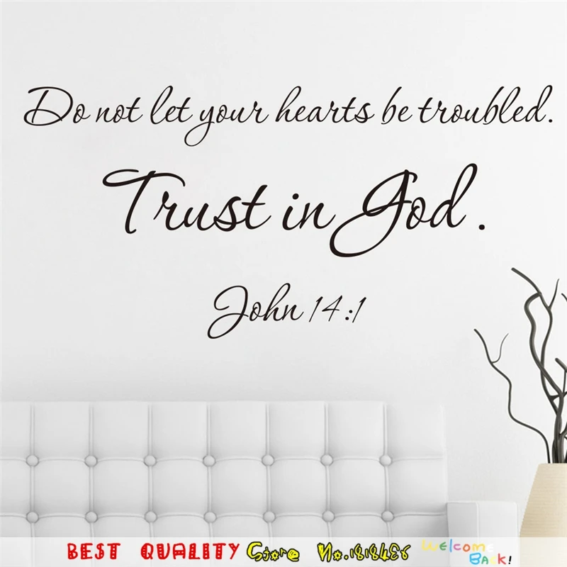 Vertrauen In Gott Logion Zitate Wandaufkleber Home Dekorationen Diy Startseite Decals Englische Worter Vinyl Wandkunst Raumdekor Poster Decorative Poster Vinyl Wallvinyl Wall Art Aliexpress