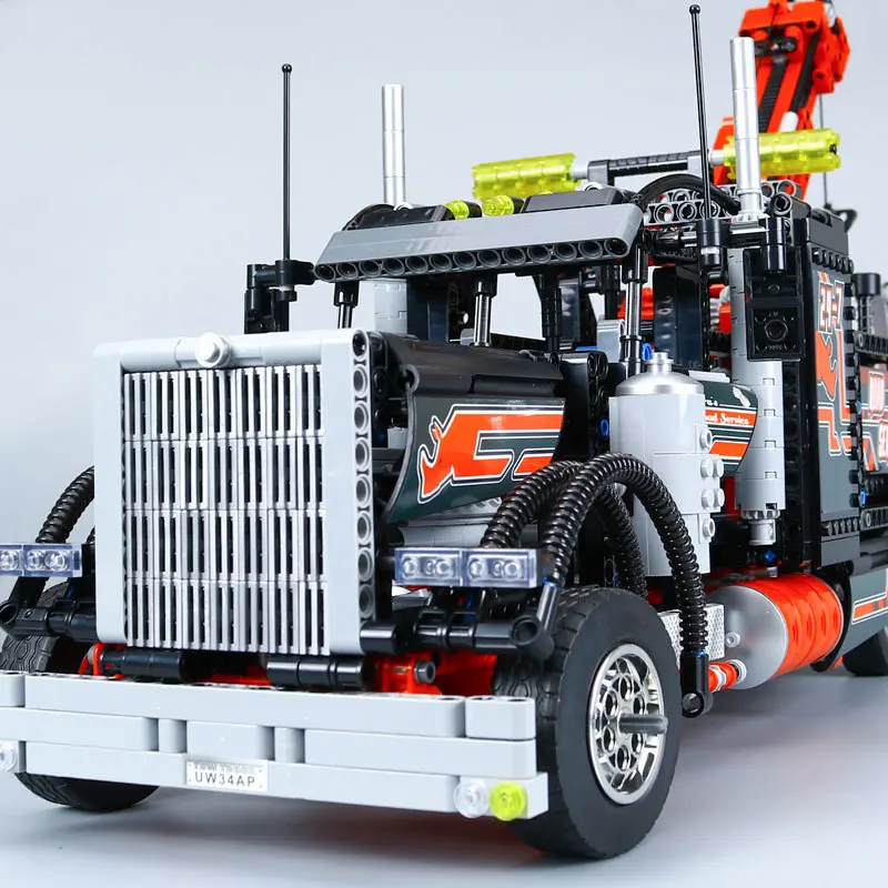 

Lepin 20020 1927pcs Technic Series The Mechanical American Style Heavy Container Trucks Building Blcoks Bricks Toys 8258 Gifts