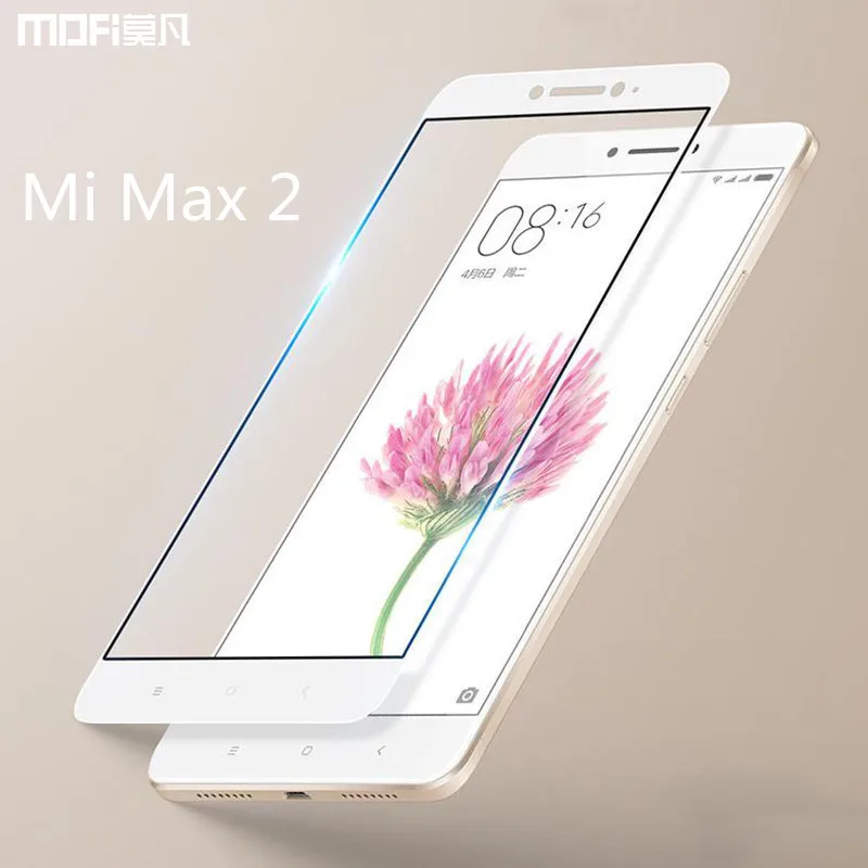 For Xiaomi mi max 2 glass tempered glass MOFi for xiaomi mi max 2 screen protector mi max2 tempered glass white black gold 6.44