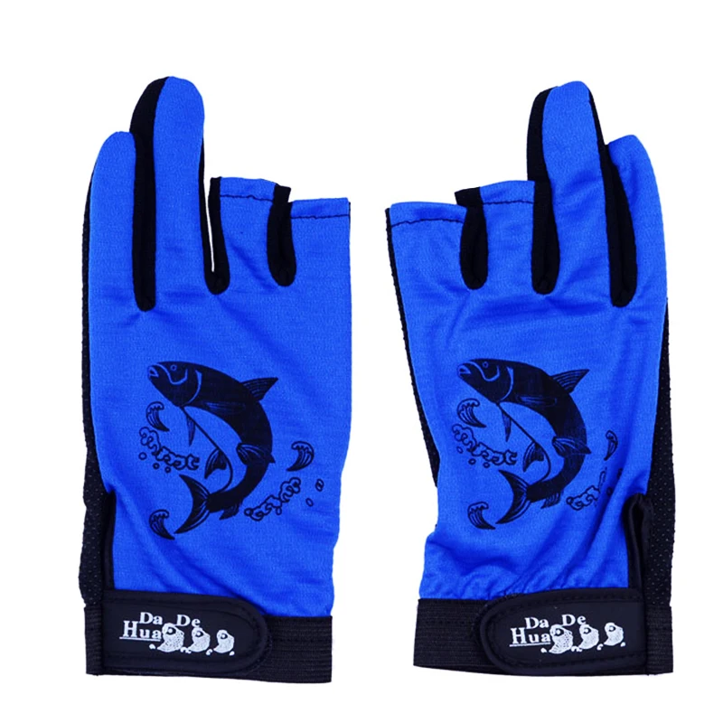 1 пара спортивные кожаные перчатки Рыбалка 3 Half-finger дышащие противоскользящие