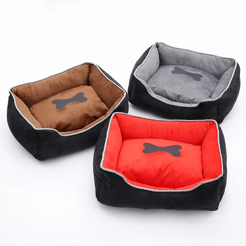 

High Quality Dog Kennel House Pet Bed for Cats Small Dog Pug Pomeranian Detachable Cushion Pillow Soft Pet Sofas Animal Bed