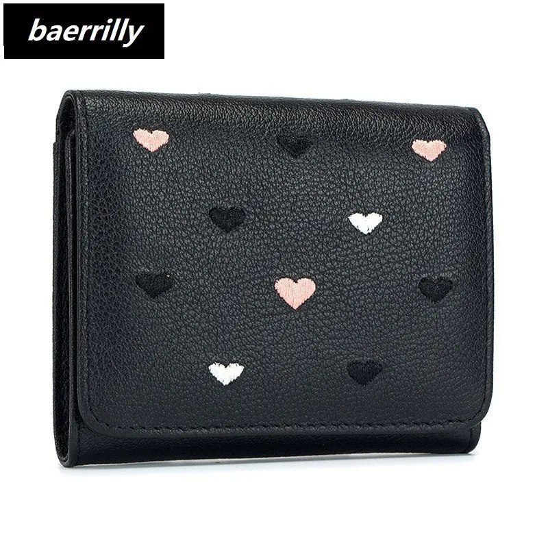 

Designer Heart Cute genuine leather Small Wallet Women Lady Mini Clutch Coin Purse Card Holder Pocket Girl Short Wallets Zipper