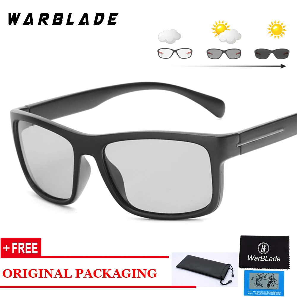 

WBL New Polarized Sunglasses Men Discoloration Glasses Photochromic Sunglasses Chameleon HD Alloy Frame Drive Glasses