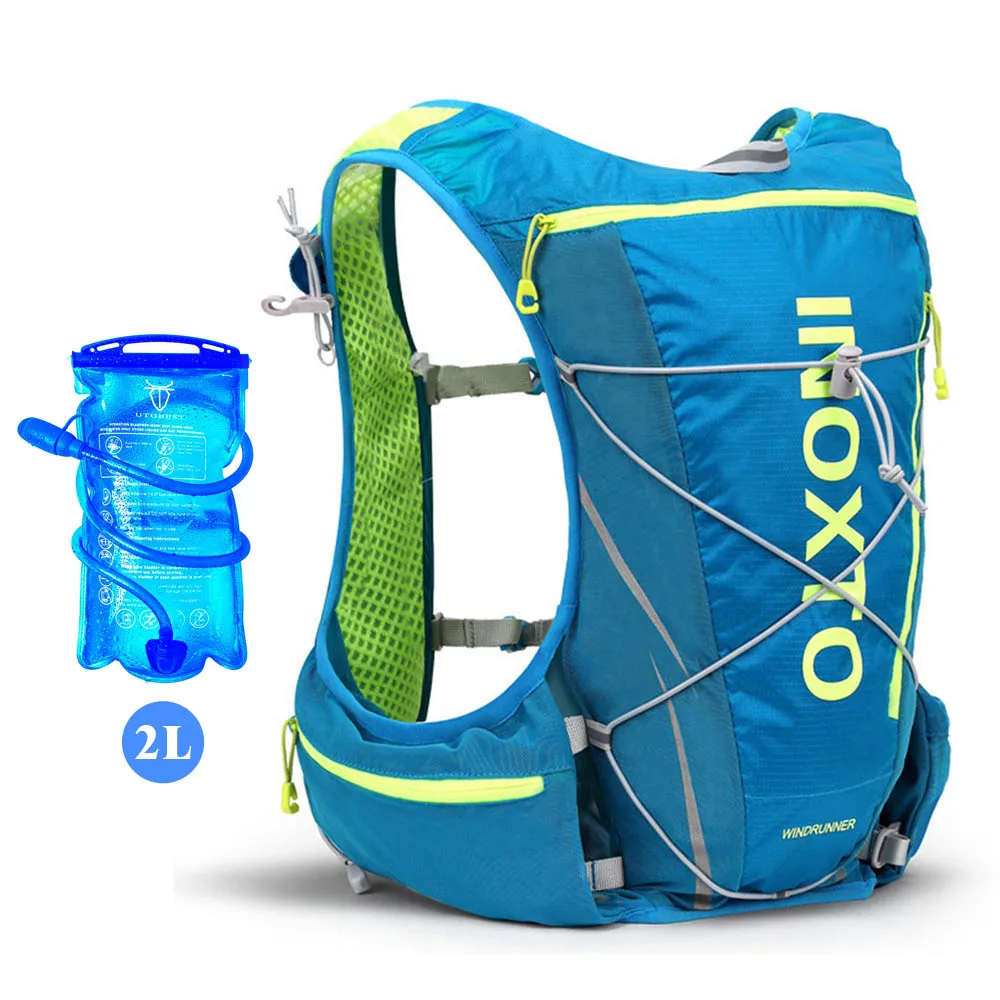 10L Running Bag Bicycle Backpack Cycling Run Bag Rucksack Hydration Men Sport Bags Light Waterproof Riding Bike Back Pack - Цвет: blue-2L