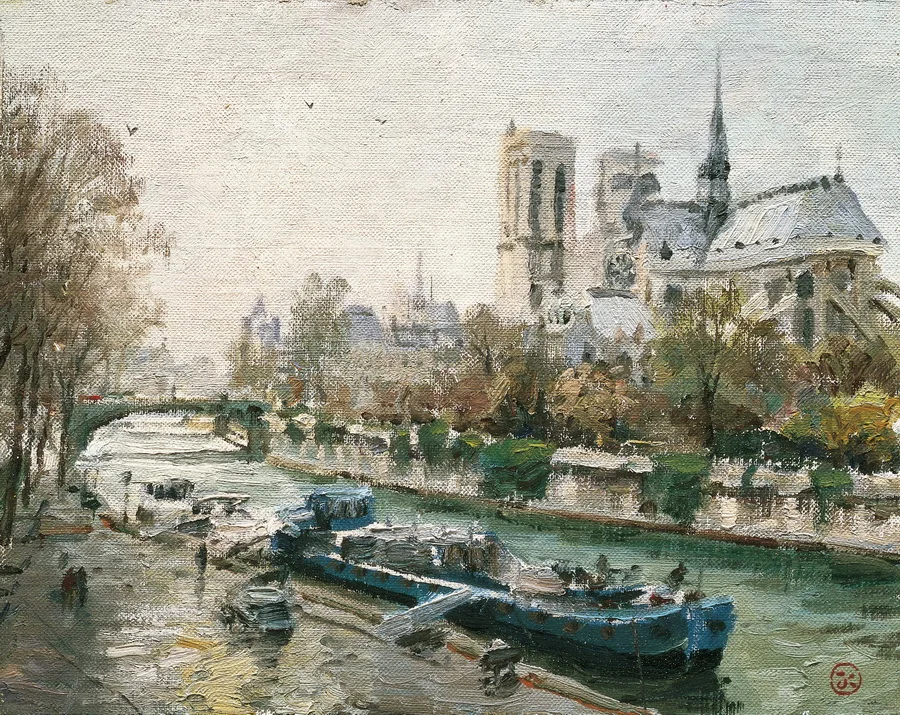 Картина и печать Thomas Kinkade современные обои с изображением Нотр дамы Парижа