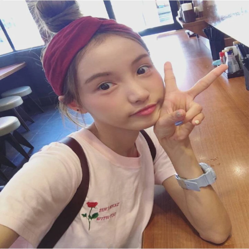 

suef 2019 New Korean Hair Accessories Hair Band Suede Retro Solid Color Wild Cross Headband Hair Band