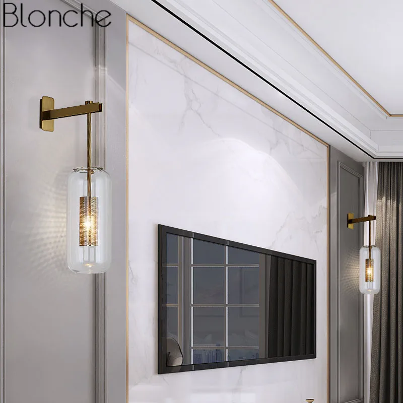  Post-modern Glass Wall Lights Lamp Nordic Led Wall Sconce for Bathroom Bedroom Home Lighting Fixtur - 32911779993