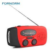 Портативный солнечный FM радио USB рукоятка автономное зарядное устройство для телефона 3 светодиодный фонарик AM/FM/WB радио Кемпинг цифровой радиоприемник