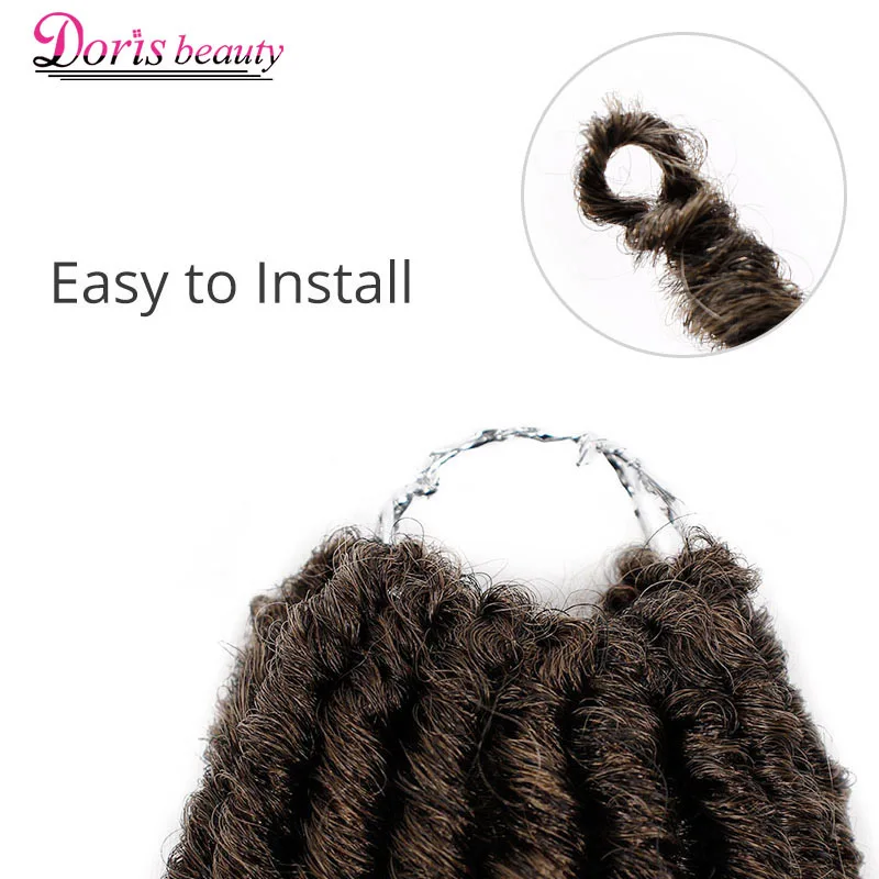 Long Curly Crochet Hair Braiding Hair Goddess Faux Locs Crochet Braids 16 inch Soft Synthetic Hair Extension Black Grey Brown