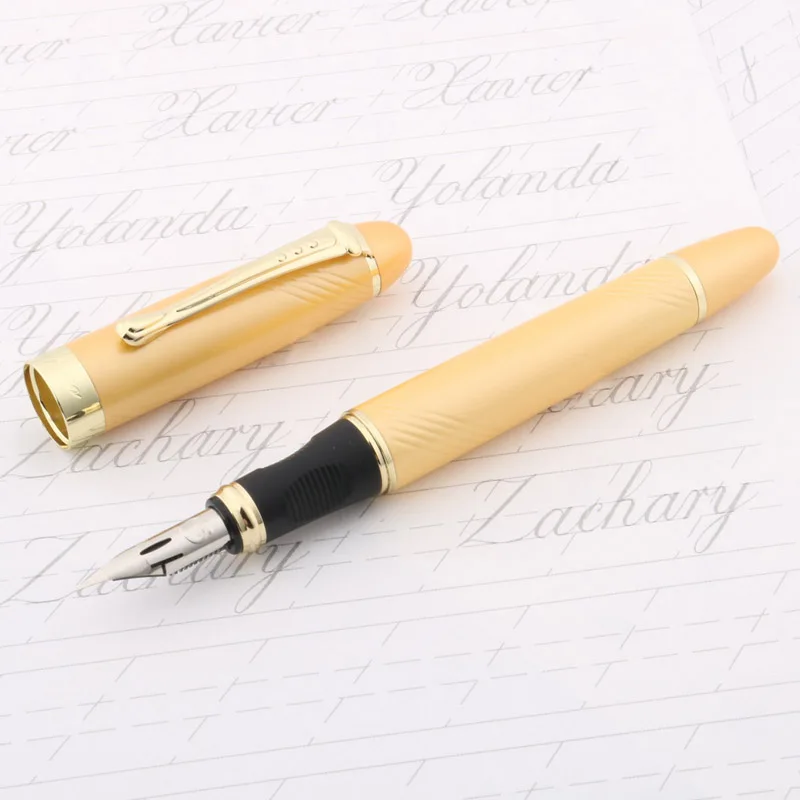 Английская каллиграфия в круглом корпусе окунутая пером кончик круга 450 г перьевая медная ручка - Цвет: golden