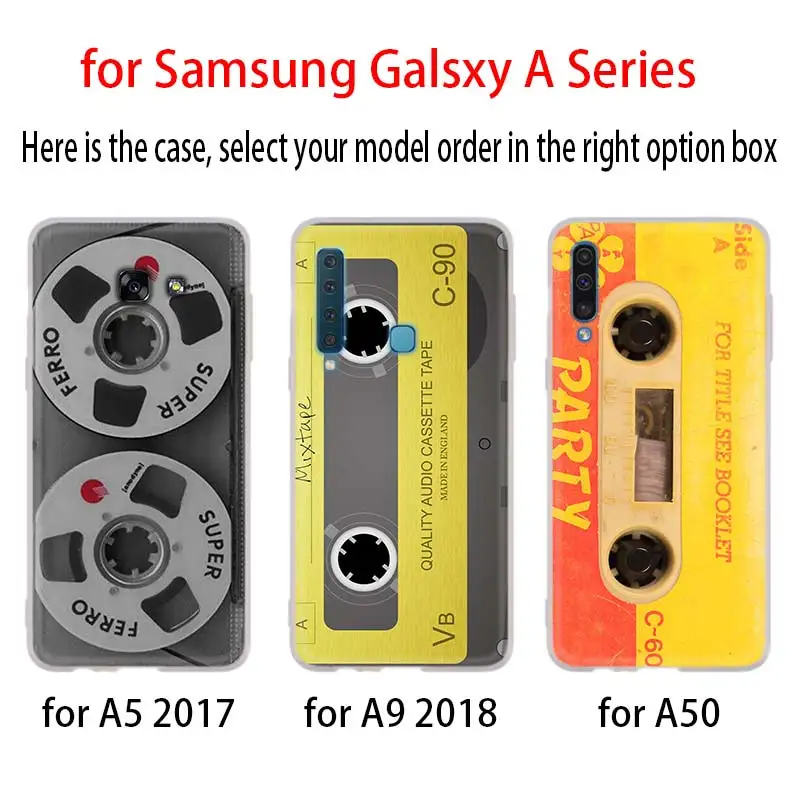 Ретро кассеты для samsung Galaxy A10/A30/A40/A50/A70 A9 A8 A6 a7 A3 A5 ТПУ чехол мягкое сиденье автомобиля