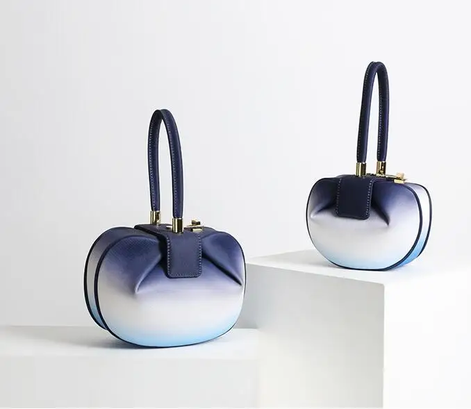 OZUKO новая женская сумка, маленькие роскошные сумки, женская сумка-мессенджер, дизайнерский клатч известных брендов, ретро холщовая женская сумка - Цвет: White blue small