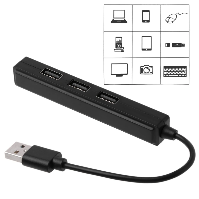 USB 2,0 3 Порты концентратор с 3,5 мм звуковая карта Аудио Выход для портативных ПК Mac Windows