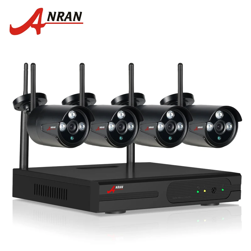  New Listing Plug And Play 4CH Security System Wireless NVR Kit P2P 720P HD Outdoor IR Night Vision CCTV IP Camera System 1TB HDD 