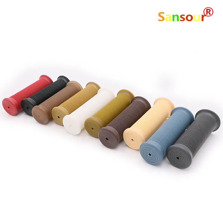 Motorcycle Hand Grips Handle Rubber Bar Gel Grip Retro Rubber Motorcycle Grips Screw Thread 22mm