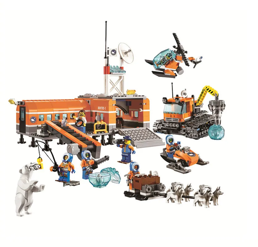 

3D City Arctic Base Camp Model Building Blocks Kits Educational Toys Hobbies for Children Compatible with LegoINGly City