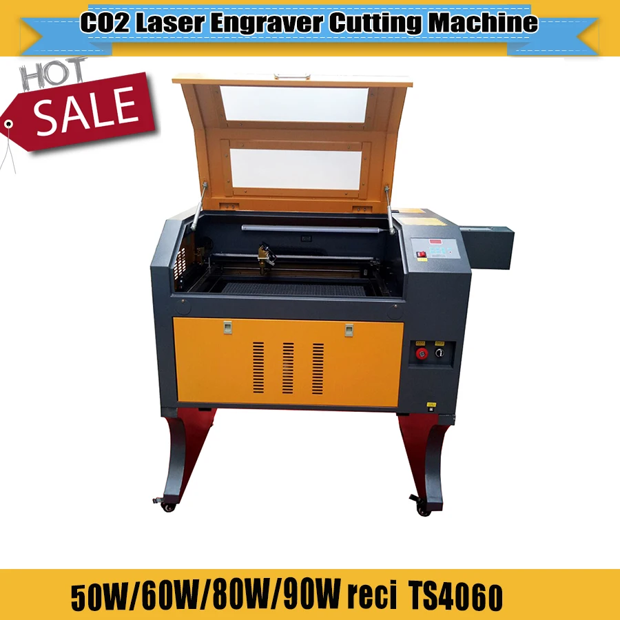 

New CNC CO2 laser engraver cutting machine card machine TS4060 6040 support coreldraw software for DIY Christmas card engraving