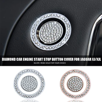 

2Pcs Diamod Car Engine Start Stop Button Cover for Jaguar XJ/XJL Land Rover Range Rover Evoque Velar Discover Sport 16-18