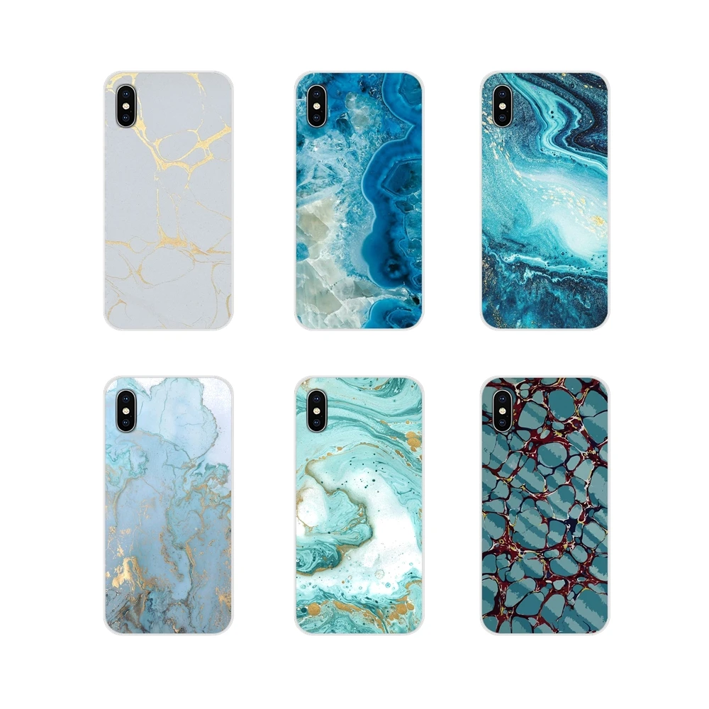 Мраморный зеленый камень для Apple iPhone X XR XS MAX 4 4S 5 5S 5C SE 6 6S 7 8 Plus ipod touch аксессуары
