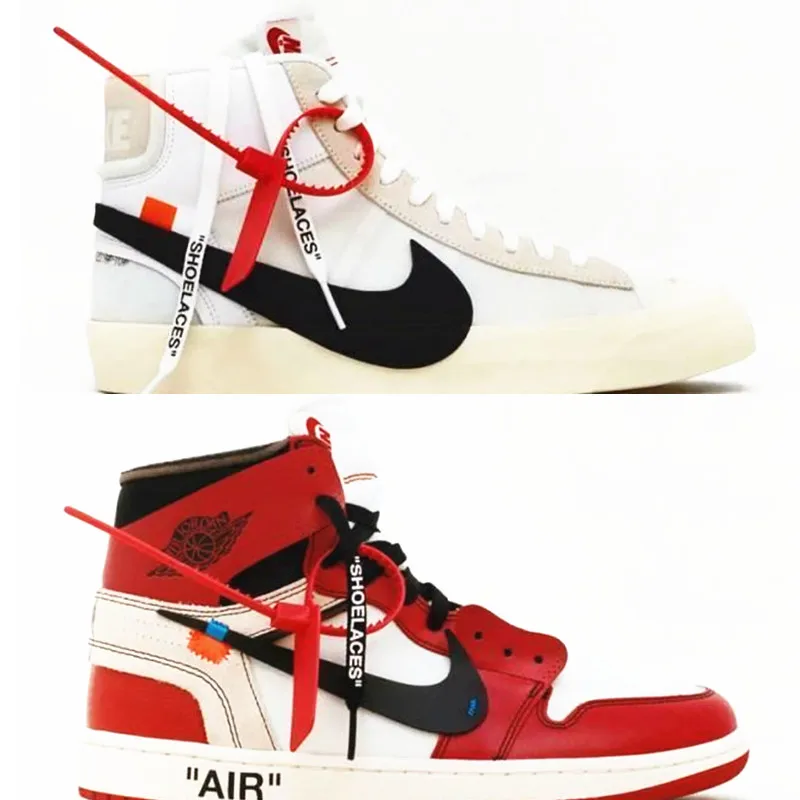 Новые 4" /55"/6" Светоотражающие шнурки с принтом" черные белые оранжевые плоские шнурки обуви с галстуком-молнией для белой обуви AJ1 AF1