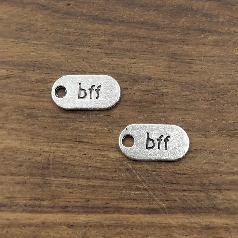 Подвески bff с тибетским серебряным покрытием 18x9 мм 10 шт.|Шармы| |