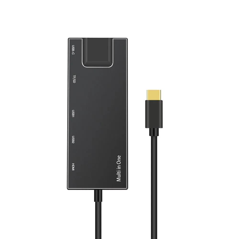 Кабель-Переходник USB C на Тип C 6 в 1 взаимный обмен данными между компьютером и периферийными устройствами 3,0 концентратор HDMI 4 K RJ45 адаптер Micro SD TF концентратор-картридер