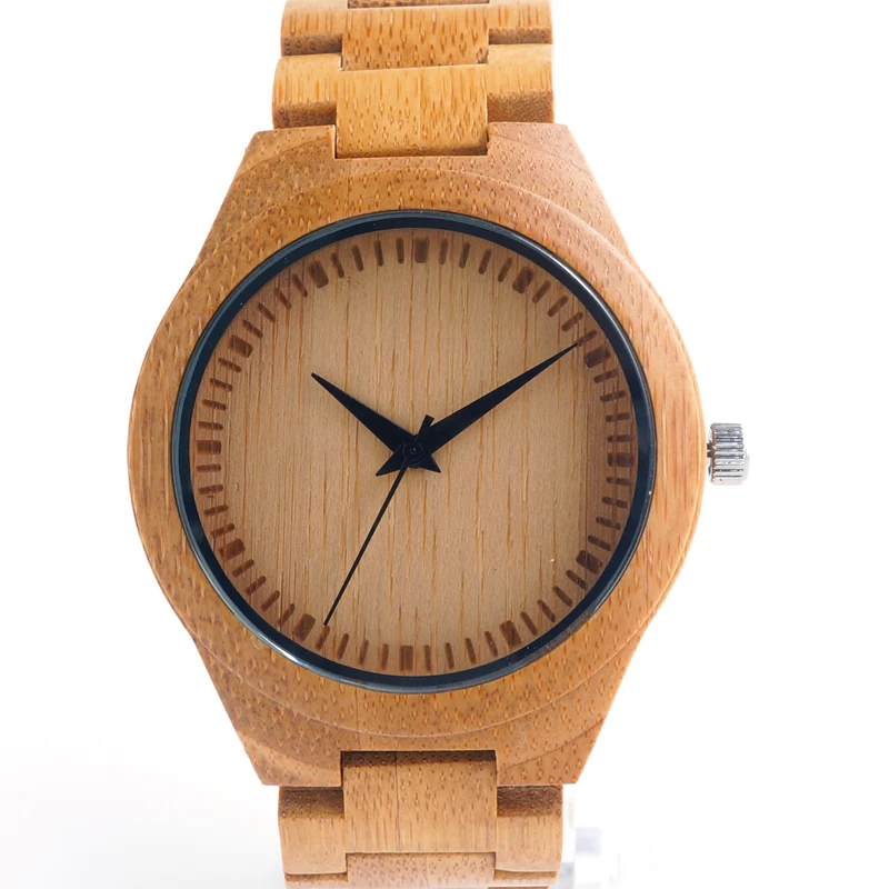 Brand Mens Watch BOBO BIRD Full Bamboo Wristwatches with Bamboo Band Japan Move' 2035 Quartz Wood Watch for Men as Gifts C-D19