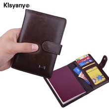 Кожаная обложка для паспорта держатель для путешествий идентификации чехол бумажник с отделением для кредитных держатель для карт для России, американский, Франция, порте