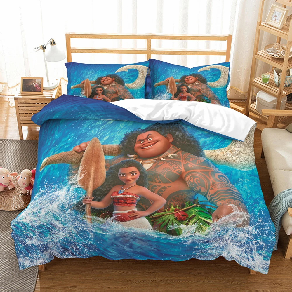 MUSOLEI 3D طقم سرير Moana لينة السرير لحاف مجموعة غطاء التوأم الملكة الملك الحجم MUSOLEI 3D طقم سرير Moana لينة السرير لحاف مجموعة غطاء التوأم الملكة الملك الحجم