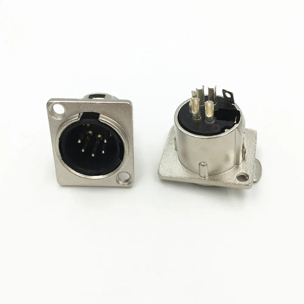 8 шт. никелированный 3 5 Pin XLR штекер гнездо панель крепление разъем динамик провод